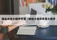 精品微信小程序开发（微信小程序开发小程序）