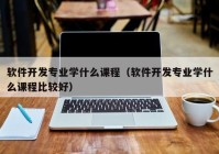 软件开发专业学什么课程（软件开发专业学什么课程比较好）