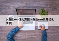 小企业seo优化方案（企业seo网站优化技术）